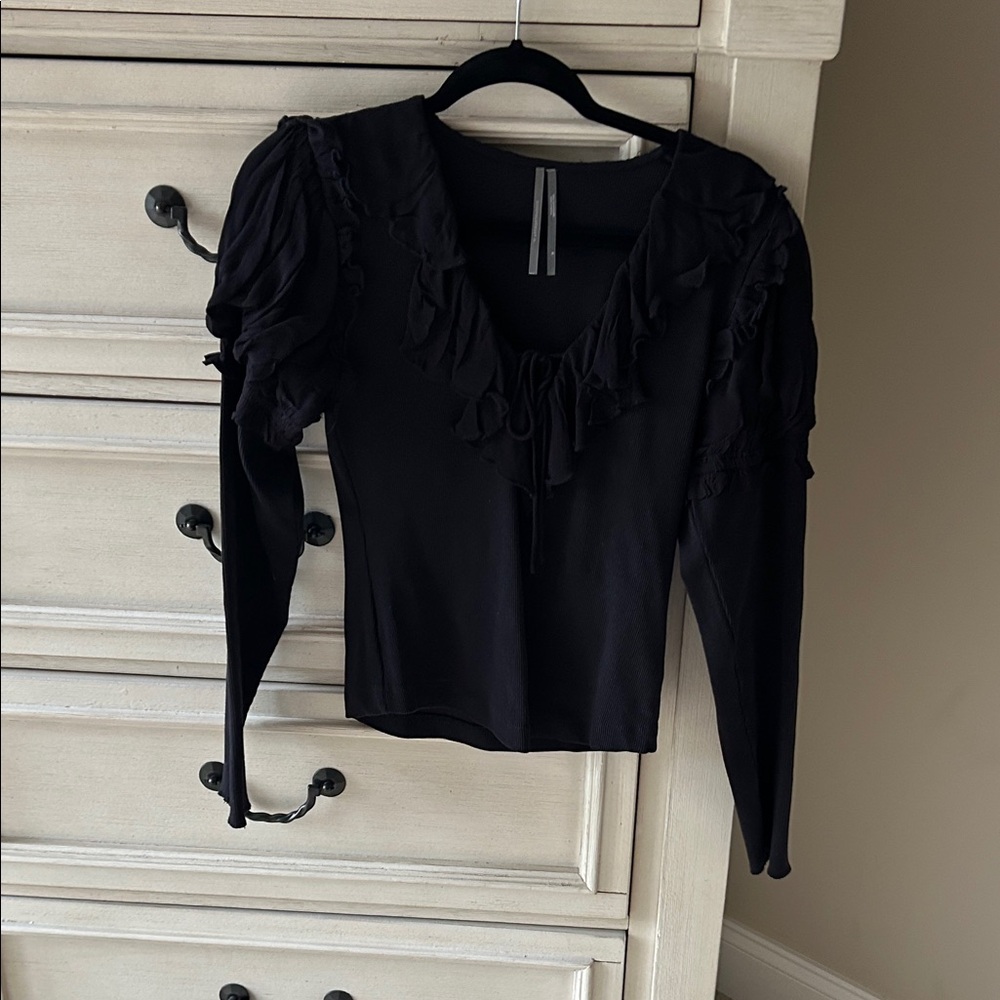 Stylish black Anthropologie top, never worn.